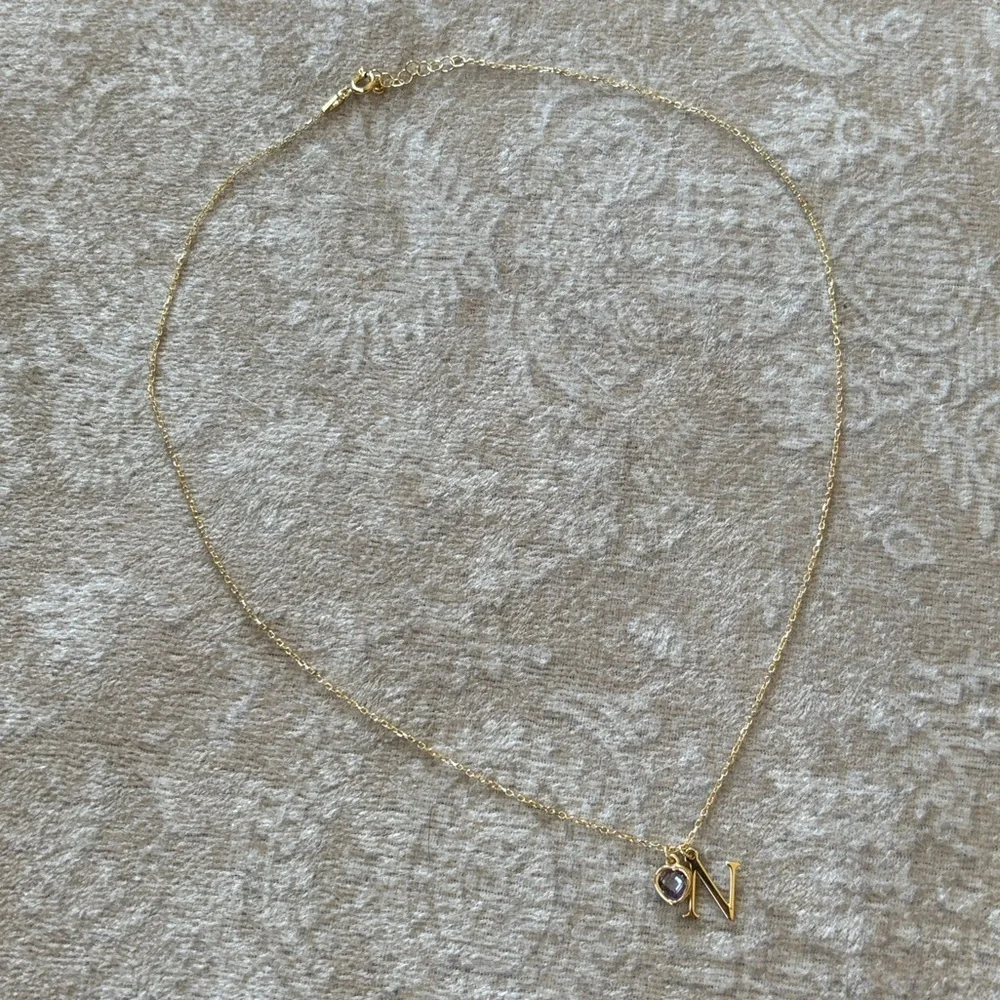 Brand New 14K Gold Plated 925 Sterling Silver Initial 